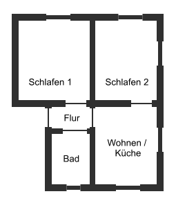 Grundriss Ferienwohnung "Lilienstein"