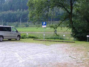 Parkplatz am Huas